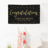 Gold en zwart | Gefeliciteerd Partij, Event Banner (Insitu)