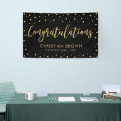 Gold en zwart | Gefeliciteerd Partij, Event Banner (Beurs)