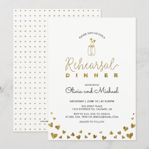 Gold en zwart   Hearts rehearings binnenuitnodigin Kaart