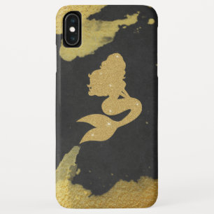 *~* Gold en zwart karton Gold Glitter Mermaid Case-Mate iPhone Case