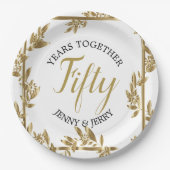 Gold- en zwart klassiek Jubileum Bord (Voorkant)