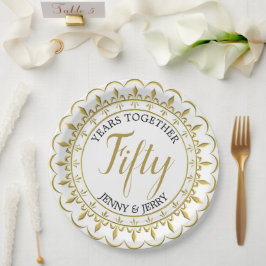 Gold- en zwart klassiek Jubileum Bord