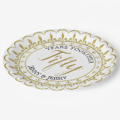 Gold- en zwart klassiek Jubileum Bord (Gekanteld)