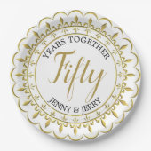 Gold- en zwart klassiek Jubileum Bord (Voorkant)