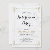 Gold en zwart | Klassieke marmerpartij Kaart (Voorkant)