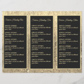 Gold- en zwart-menu & prijsstelling flyer (Achterkant)