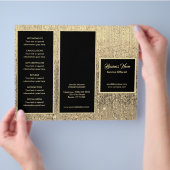 Gold- en zwart-menu & prijsstelling flyer (Hand)