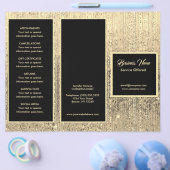 Gold- en zwart-menu & prijsstelling flyer (Enkel)