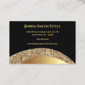 Gold en zwart met Gold Glitter Visitekaartje (Achterkant)