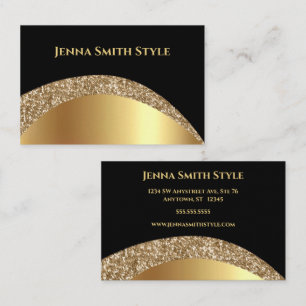 Gold en zwart met Gold Glitter Visitekaartje