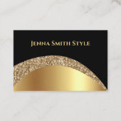 Gold en zwart met Gold Glitter Visitekaartje (Voorkant)