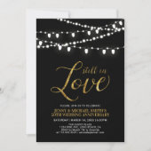Gold en zwart | Modern 50th Wedding Jubileum Kaart (Voorkant)