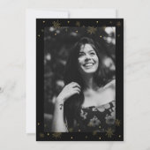 Gold en zwart | Modern Chic 35th Birthday Party Kaart (Achterkant)