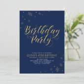 Gold en zwart | Modern Chic 45th Birthday Party Kaart (Staand voorkant)