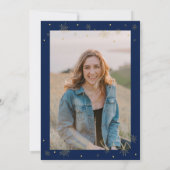 Gold en zwart | Modern Chic 45th Birthday Party Kaart (Achterkant)