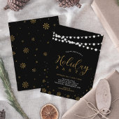Gold en zwart | Modern Corporate Holiday Party Kaart