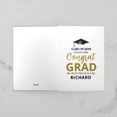 Gold en zwart | Moderne Afstuderen aangepaste cade Folie Wenskaart (Buiten Laag)