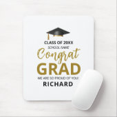 Gold en zwart | Moderne Afstuderen aangepaste cade Muismat (Met muis)