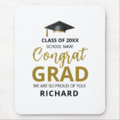 Gold en zwart | Moderne Afstuderen aangepaste cade Muismat (Voorkant)