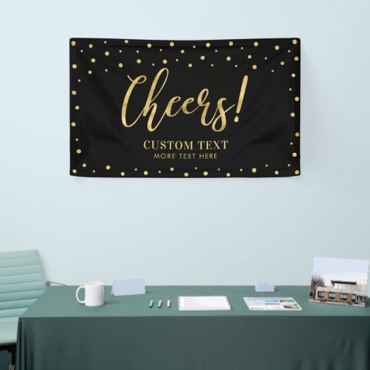 Gold en zwart | Moderne kasten Alle gelegenheden Spandoek (Beurs)