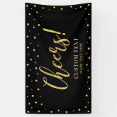 Gold en zwart | Moderne kasten Alle gelegenheden Spandoek (Verticaal)