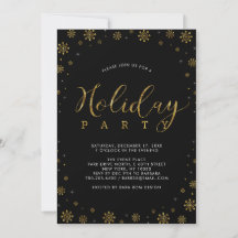 Gold en zwart | Moderne Snowflakes Holiday