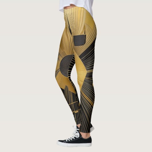 Gold- en zwart ontwerp leggings (Links)