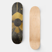 Gold- en zwart ontwerp persoonlijk skateboard (Voorkant)