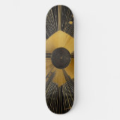 Gold- en zwart ontwerp persoonlijk skateboard (Voorkant)
