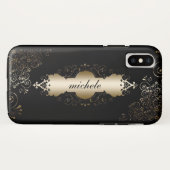 Gold en zwart op maat Case-Mate iPhone case (Achterkant (horizontaal))