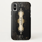Gold en zwart op maat Case-Mate iPhone case (Achterkant)