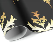 Gold- en zwart Patroon Cadeaupapier (Rol Hoek)