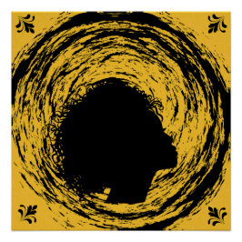 Gold en zwart perfect poster