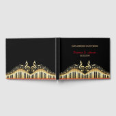 Gold- en zwart toetsenbord gastenboek (Volledig)