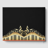 Gold- en zwart toetsenbord gastenboek (Achterkant)