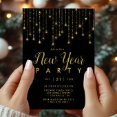 Gold- en zwart-witlampjes, nieuw jaar oud kaart