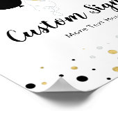 Gold- en zwarte ballonkinderen op zaterdag en zond poster (Hoek)