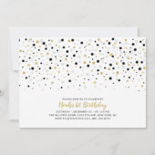 Gold- en zwarte ballonnen | Jongen 1e verjaardag Kaart (Achterkant)