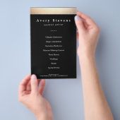 Gold- en zwarte Beauty Salon-promotie Flyer (Hand)