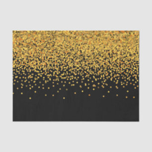 Gold- en zwarte Confetti-Stippen Tissuepapier