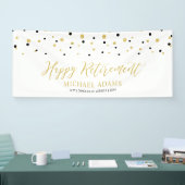 Gold- en zwarte Confetti | Verbod op een gelukkige Spandoek (Beurs)