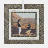 Gold- en zwarte foto glas ornament (Voorkant)