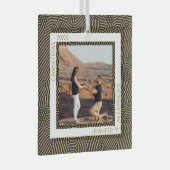 Gold- en zwarte foto glas ornament (Voorkant Rechts)