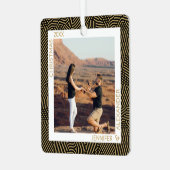 Gold- en zwarte foto metalen ornament (Voorkant links)