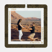 Gold- en zwarte foto metalen ornament (Achterkant)