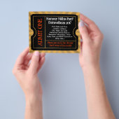 Gold- en zwarte-kaartenbrochures, aangepaste afdru flyer (Hand)