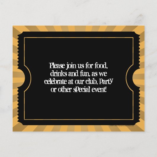 Gold- en zwarte-kaartenbrochures, aangepaste afdru flyer (Achterkant)