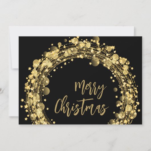 Gold- en zwarte kerst kaart (Voorkant)