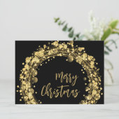 Gold- en zwarte kerst kaart (Staand voorkant)