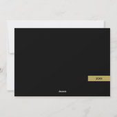 Gold- en zwarte kerstfoto feestdagenkaart (Achterkant)